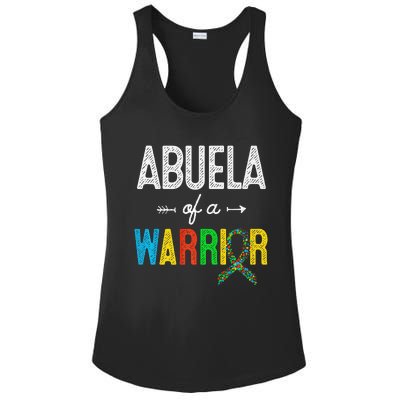 Abuela Of A Warrior Autism Awareness Support Ladies PosiCharge Competitor Racerback Tank