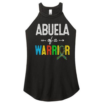 Abuela Of A Warrior Autism Awareness Support Women’s Perfect Tri Rocker Tank