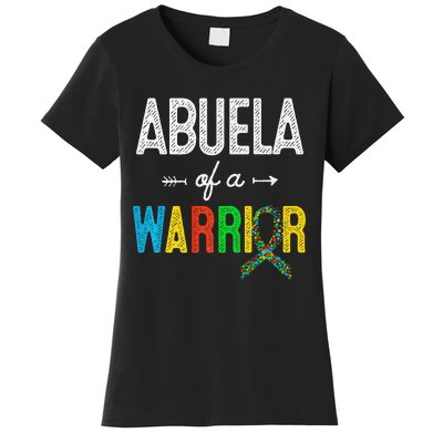 Abuela Of A Warrior Autism Awareness Support Women's T-Shirt