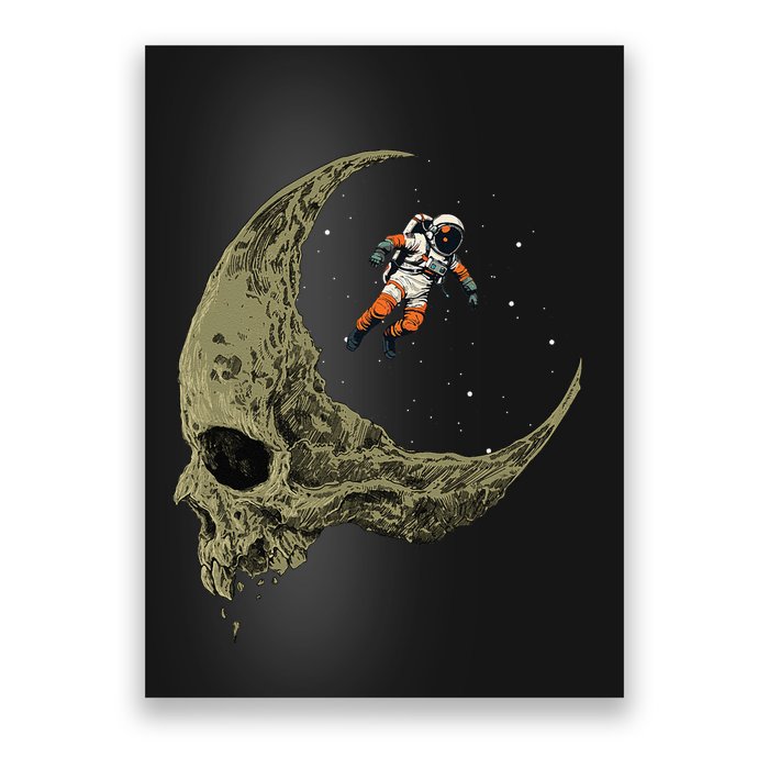 Astronaut On A Skull Planet In Outer Space Astronomy Space Poster