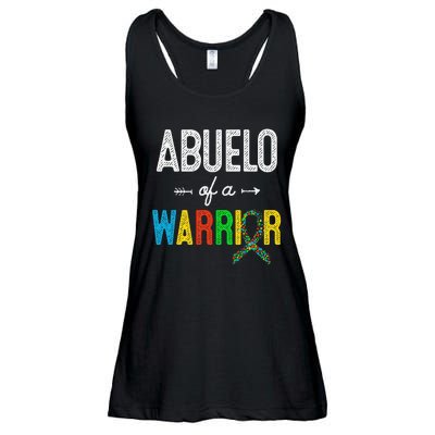 Abuelo Of A Warrior Autism Awareness Support Ladies Essential Flowy Tank