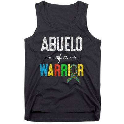 Abuelo Of A Warrior Autism Awareness Support Tank Top