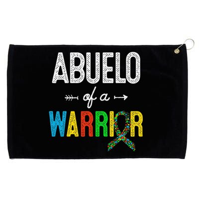 Abuelo Of A Warrior Autism Awareness Support Grommeted Golf Towel