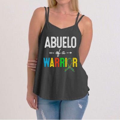 Abuelo Of A Warrior Autism Awareness Support Women's Strappy Tank