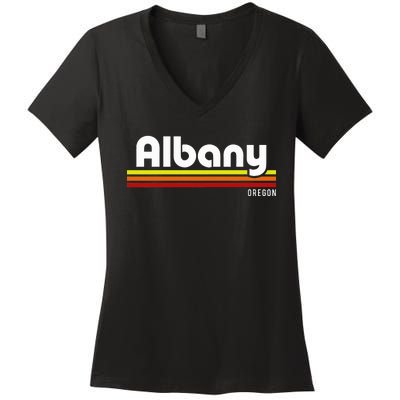 Albany Oregon Women's V-Neck T-Shirt