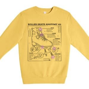 Anatomy Of A Roller Skate Premium Crewneck Sweatshirt