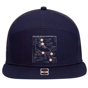 Anatomy Of A Roller Skate 7 Panel Mesh Trucker Snapback Hat