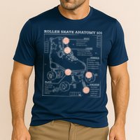 Anatomy Of A Roller Skate Cooling Performance Crew T-Shirt