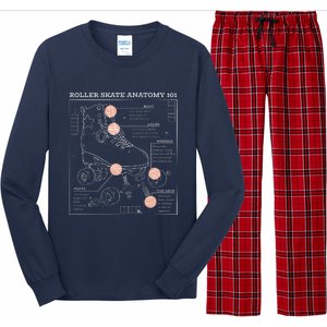 Anatomy Of A Roller Skate Long Sleeve Pajama Set