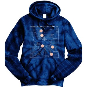 Anatomy Of A Roller Skate Tie Dye Hoodie