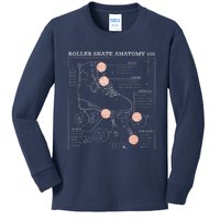 Anatomy Of A Roller Skate Kids Long Sleeve Shirt