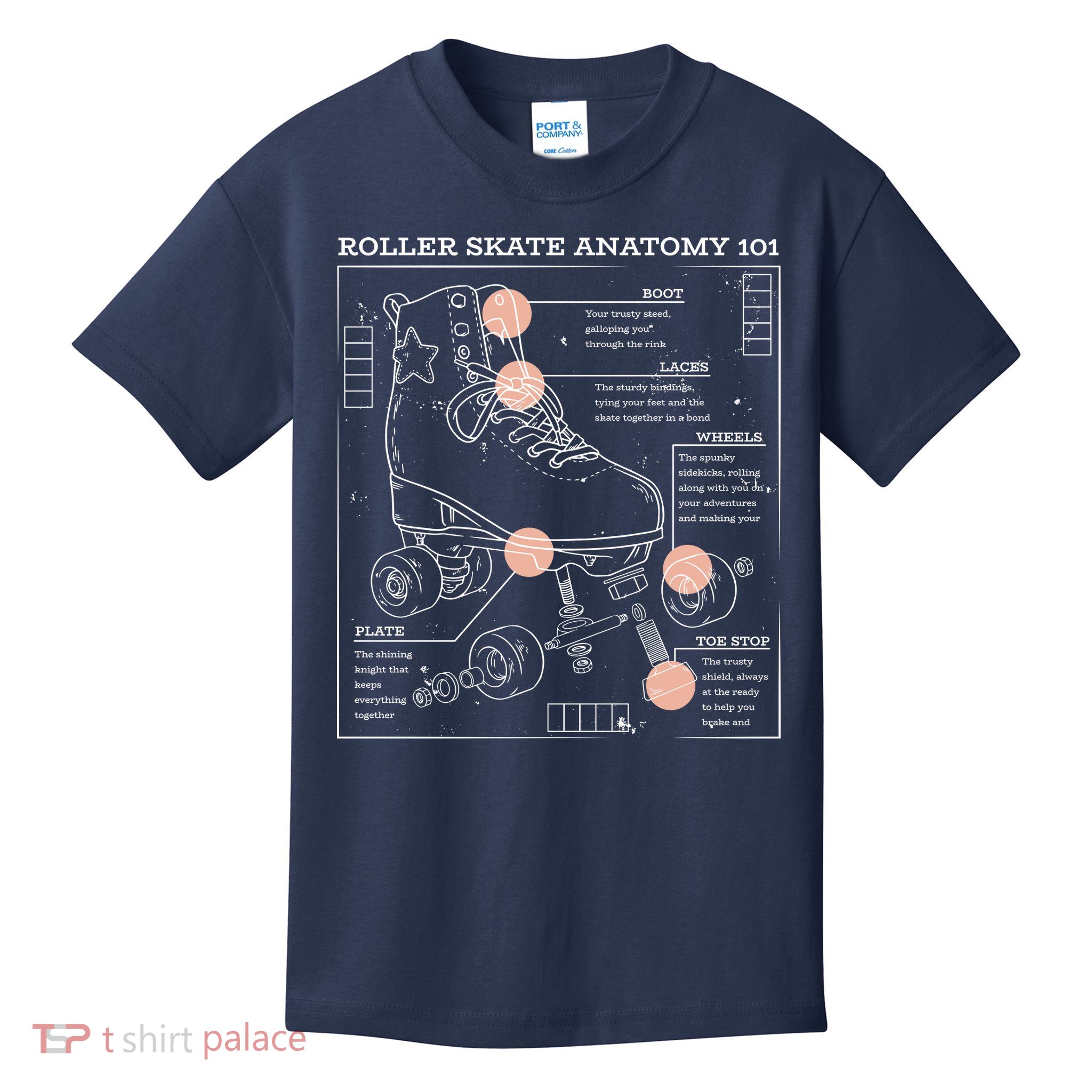 Anatomy Of A Roller Skate Kids T-Shirt