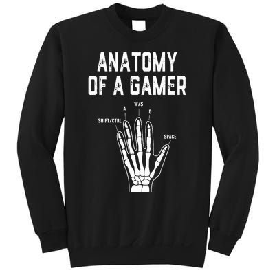 Anatomy of a Gamer Hand Skeleton For Video Games Players Sweatshirt