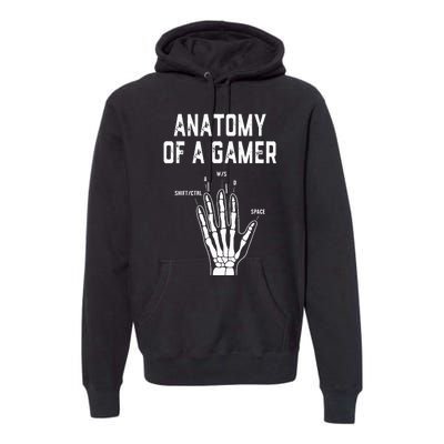 Anatomy of a Gamer Hand Skeleton For Video Games Players Premium Hoodie