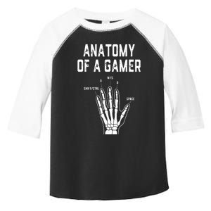 Anatomy of a Gamer Hand Skeleton For Video Games Players Toddler Fine Jersey T-Shirt