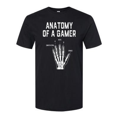 Anatomy of a Gamer Hand Skeleton For Video Games Players Softstyle® CVC T-Shirt