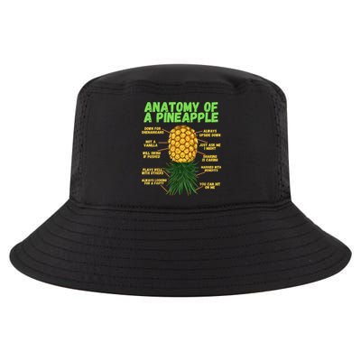 Anatomy Of A Pineapple Funny Upside Down Pineapple Cool Comfort Performance Bucket Hat