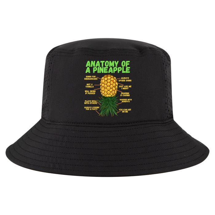 Anatomy Of A Pineapple Funny Upside Down Pineapple Cool Comfort Performance Bucket Hat