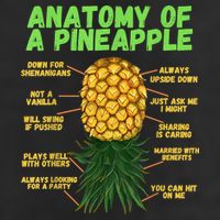 Anatomy Of A Pineapple Funny Upside Down Pineapple Cool Comfort Performance Bucket Hat