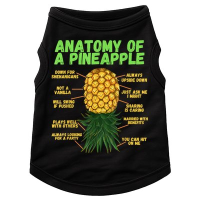 Anatomy Of A Pineapple Funny Upside Down Pineapple Doggie Tank