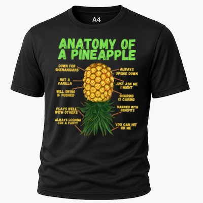 Anatomy Of A Pineapple Funny Upside Down Pineapple Performance Shirt