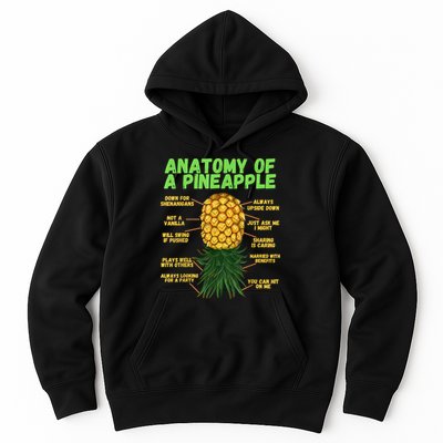 Anatomy Of A Pineapple Funny Upside Down Pineapple Hoodie