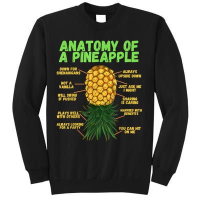 Anatomy Of A Pineapple Funny Upside Down Pineapple Sweatshirt