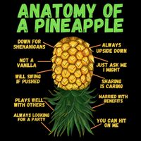 Anatomy Of A Pineapple Funny Upside Down Pineapple Sustainable Bucket Hat