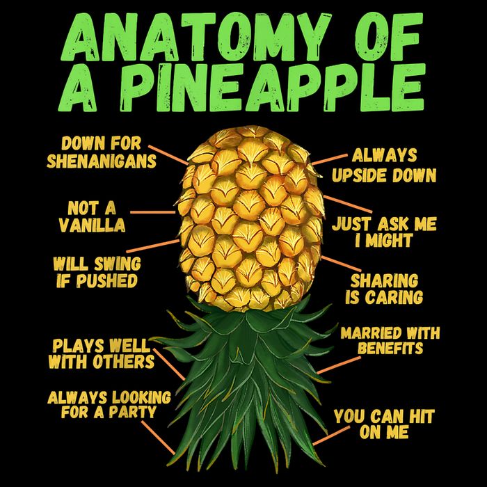 Anatomy Of A Pineapple Funny Upside Down Pineapple Sustainable Bucket Hat