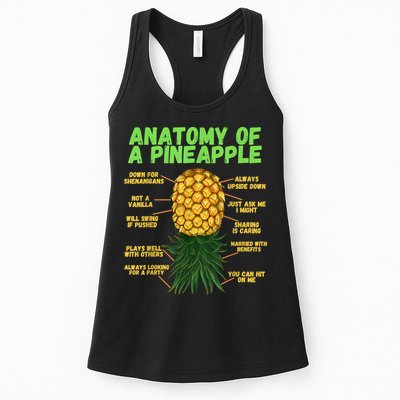 Anatomy Of A Pineapple Funny Upside Down Pineapple Womens Tank Top