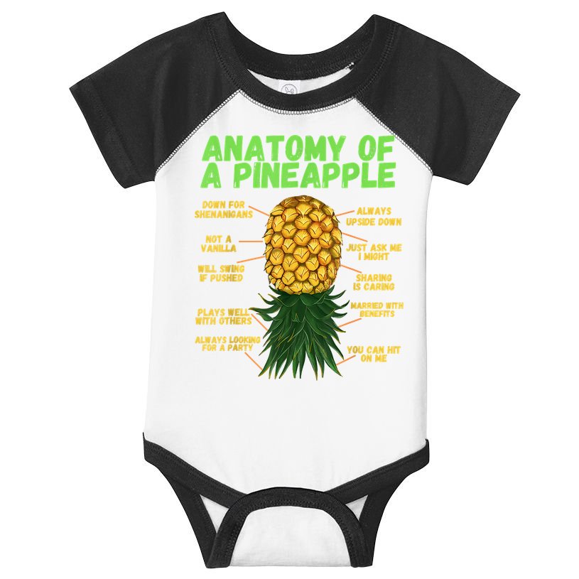 Anatomy Of A Pineapple Funny Upside Down Pineapple Infant Baby Jersey Bodysuit