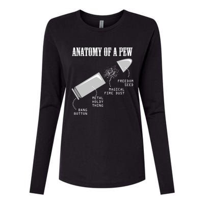 Anatomy Of A Pew Funny Weapon Gun Bulletcute Giftproof Gun Lover Gift Womens Cotton Relaxed Long Sleeve T-Shirt