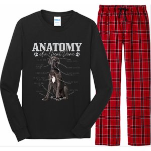 Anatomy Of A Great Dane Funny Cute Dog Mom Dad Long Sleeve Pajama Set