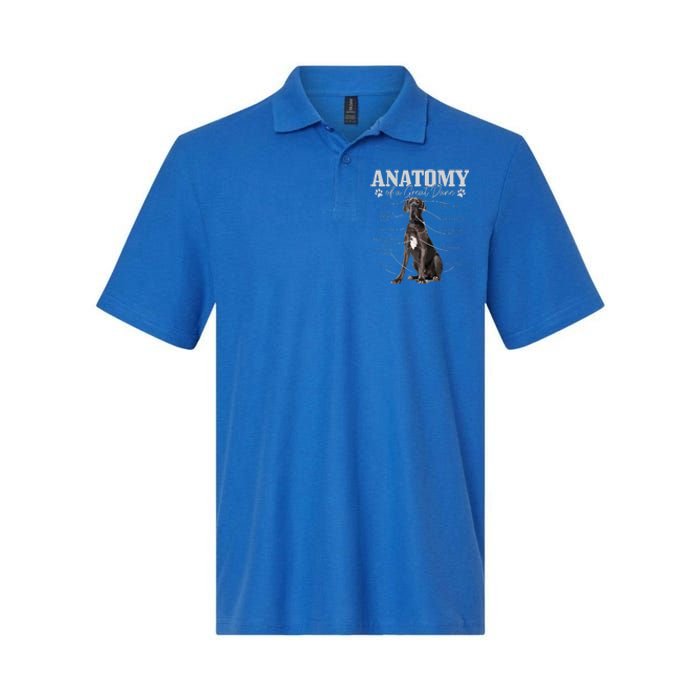 Anatomy Of A Great Dane Funny Cute Dog Mom Dad Softstyle Adult Sport Polo