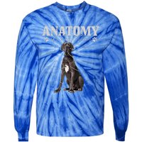 Anatomy Of A Great Dane Funny Cute Dog Mom Dad Tie-Dye Long Sleeve Shirt