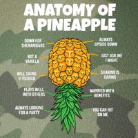 Anatomy Of A Pineapple Swinger Funny Upside Down Pineapple Legacy Tie Dye Trucker Hat