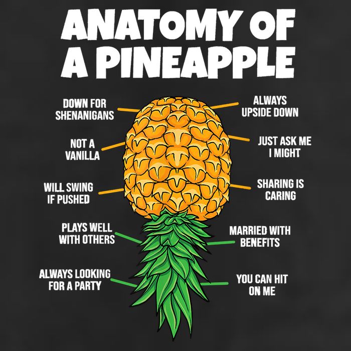 Anatomy Of A Pineapple Swinger Funny Upside Down Pineapple Cool Comfort Performance Bucket Hat