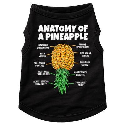Anatomy Of A Pineapple Swinger Funny Upside Down Pineapple Doggie Tank