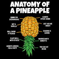Anatomy Of A Pineapple Swinger Funny Upside Down Pineapple Cooling Performance Crew T-Shirt