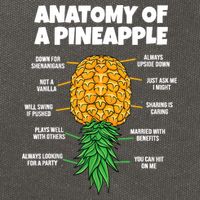 Anatomy Of A Pineapple Swinger Funny Upside Down Pineapple Cotton Canvas Backpack