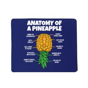 Anatomy Of A Pineapple Swinger Funny Upside Down Pineapple Mousepad