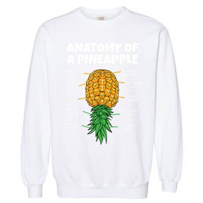 Anatomy Of A Pineapple Swinger Funny Upside Down Pineapple Garment-Dyed Sweatshirt