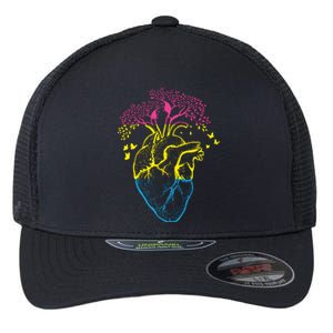 Anatomy Of A Pansexual Heart Pan Pride Anatomical LGBT Flexfit Unipanel Trucker Cap