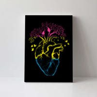 Anatomy Of A Pansexual Heart Pan Pride Anatomical LGBT Canvas