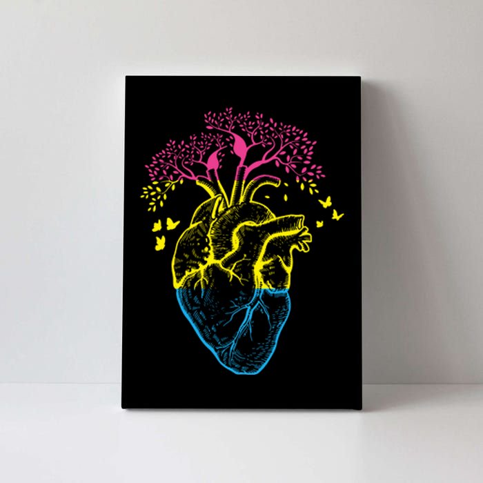 Anatomy Of A Pansexual Heart Pan Pride Anatomical LGBT Canvas