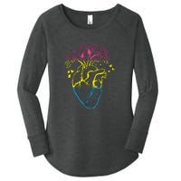 Anatomy Of A Pansexual Heart Pan Pride Anatomical LGBT Women's Perfect Tri Tunic Long Sleeve Shirt