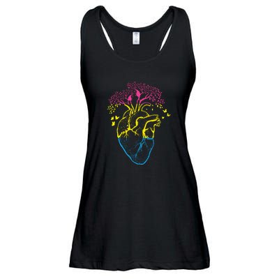 Anatomy Of A Pansexual Heart Pan Pride Anatomical LGBT Ladies Essential Flowy Tank