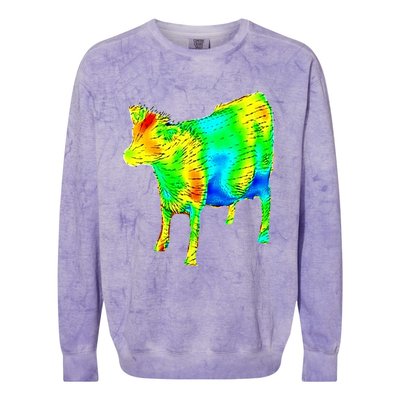 Aerodynamics Of A Cow Cow Physics Science Engineering Meme Heatmap Colorblast Crewneck Sweatshirt