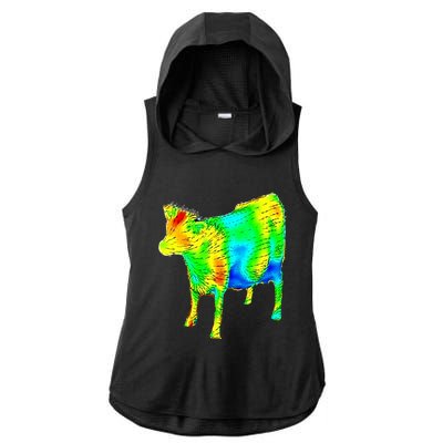 Aerodynamics Of A Cow Cow Physics Science Engineering Meme Heatmap Ladies PosiCharge Tri-Blend Wicking Draft Hoodie Tank