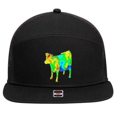 Aerodynamics Of A Cow Cow Physics Science Engineering Meme Heatmap 7 Panel Mesh Trucker Snapback Hat